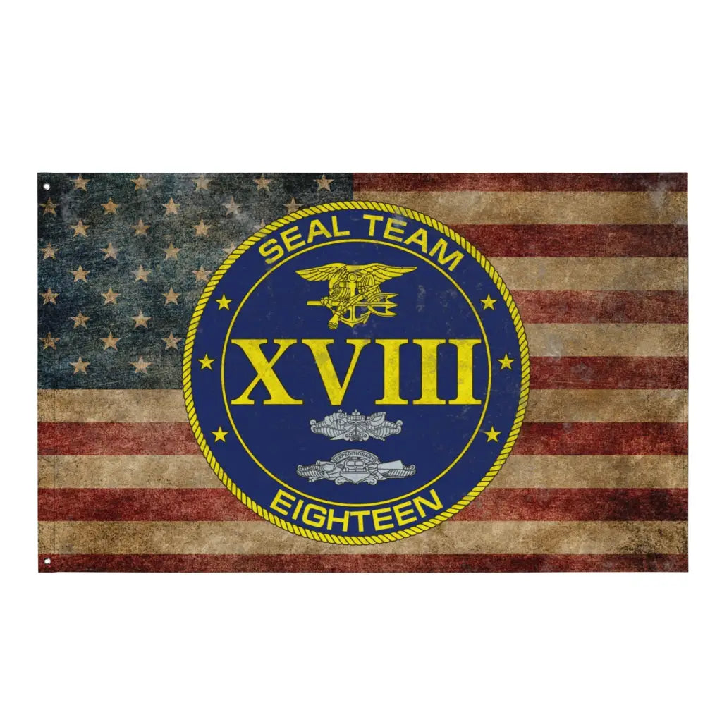 SEAL Team 18 Emblem Indoor Wall Flag Tactically Acquired Default Title  