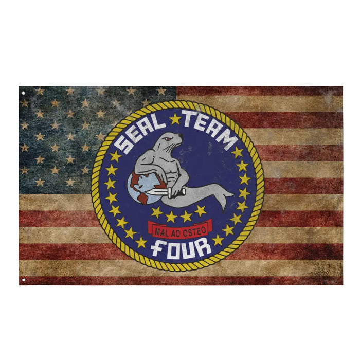 SEAL Team 4 Emblem Indoor Wall Flag Tactically Acquired Default Title  