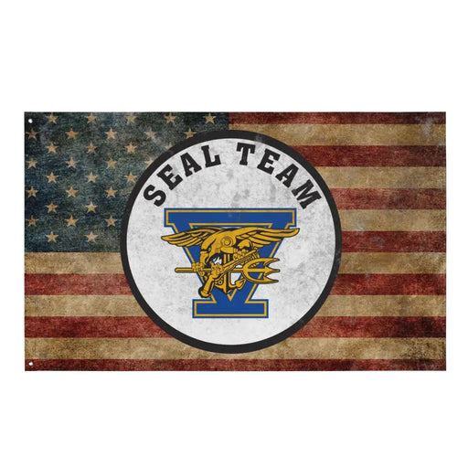 SEAL Team 5 Emblem Indoor Wall Flag Tactically Acquired Default Title  