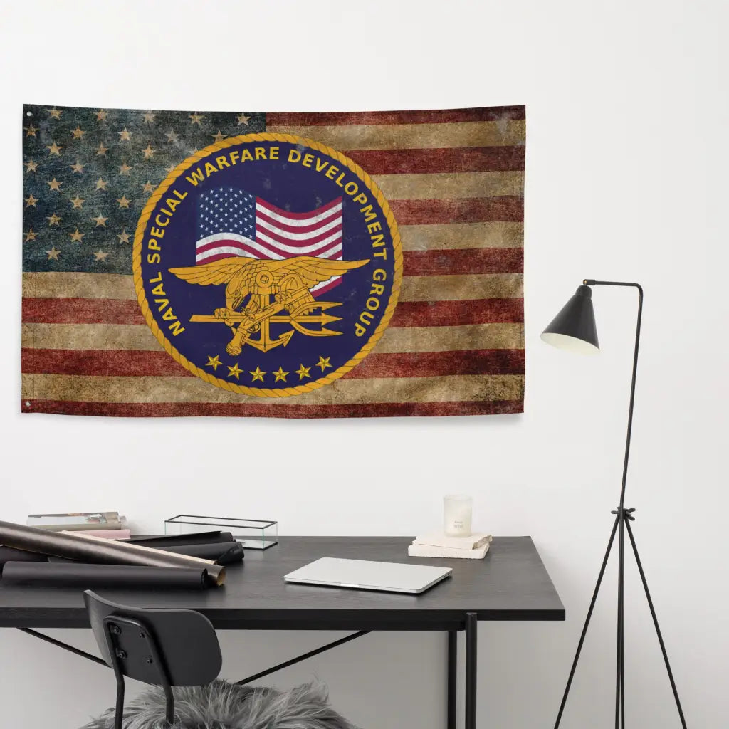 SEAL Team 6 DEVGRU Emblem Indoor Wall Flag Tactically Acquired   