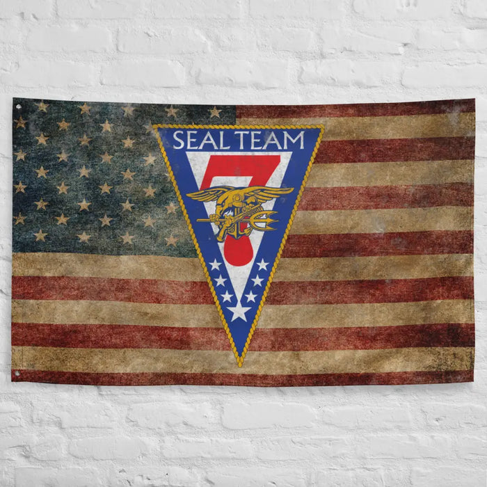SEAL Team 7 Emblem Indoor Wall Flag Tactically Acquired   