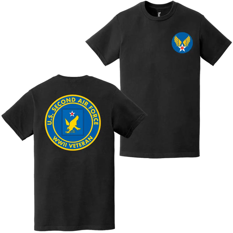 Second Air Force USAAF WW2 Veteran Emblem T-Shirt