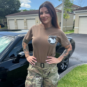 Military Intel Pin-Up Girl Julia MQ-9 Reaper Drone Secret Squirrel T-Shirt Tactically Acquired