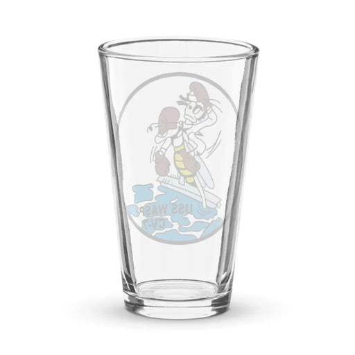 USS Wasp (CV-7) Pint Beer Glass Tactically Acquired   