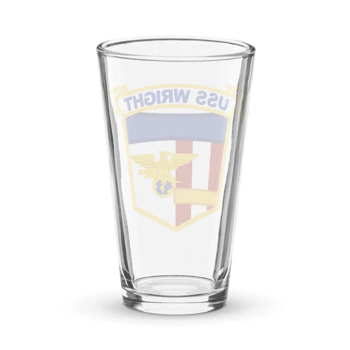 USS Wright (CVL-49) Pint Beer Glass Tactically Acquired   