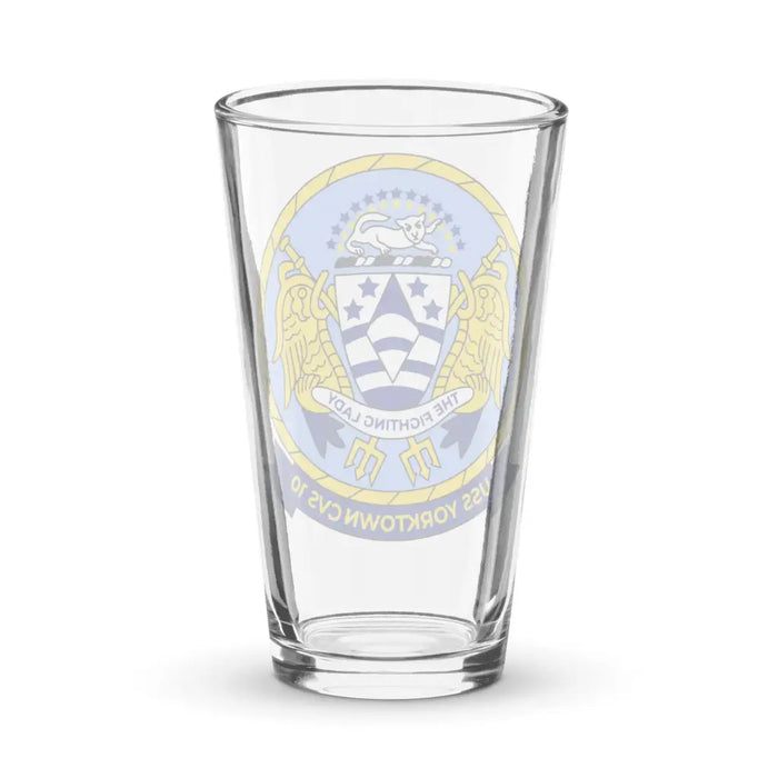 USS Yorktown (CVS-10) Pint Beer Glass Tactically Acquired   