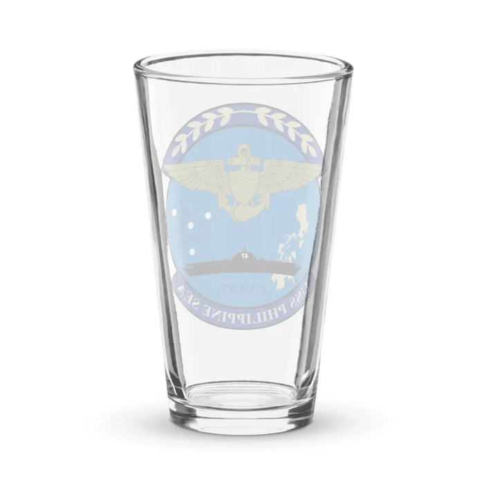 USS Philippine Sea (CVA-47) Beer Pint Glass Tactically Acquired   