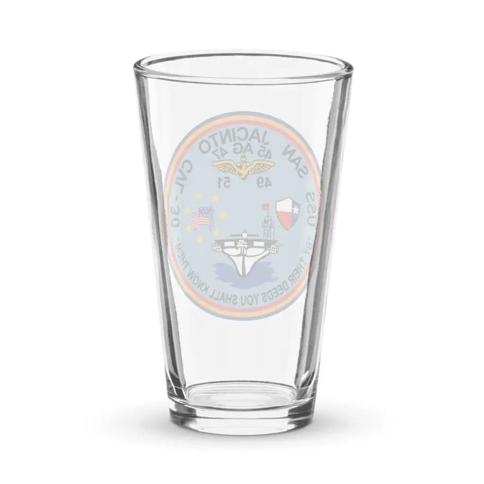 USS San Jacinto (CVL-30) Beer Pint Glass Tactically Acquired   