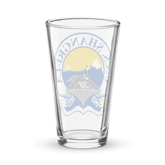 USS Shangri-La (CV-38) Beer Pint Glass Tactically Acquired   