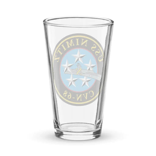 USS Nimitz (CVN-68) Beer Pint Glass Tactically Acquired   