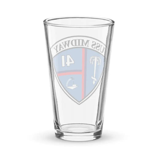 USS Midway (CV-41) Beer Pint Glass Tactically Acquired   