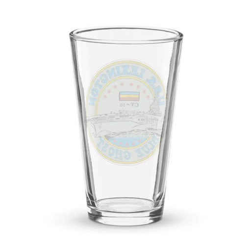 USS Lexington (CV-16) Beer Pint Glass Tactically Acquired   