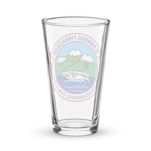 USS Kearsarge (CVA-33) Beer Pint Glass Tactically Acquired   