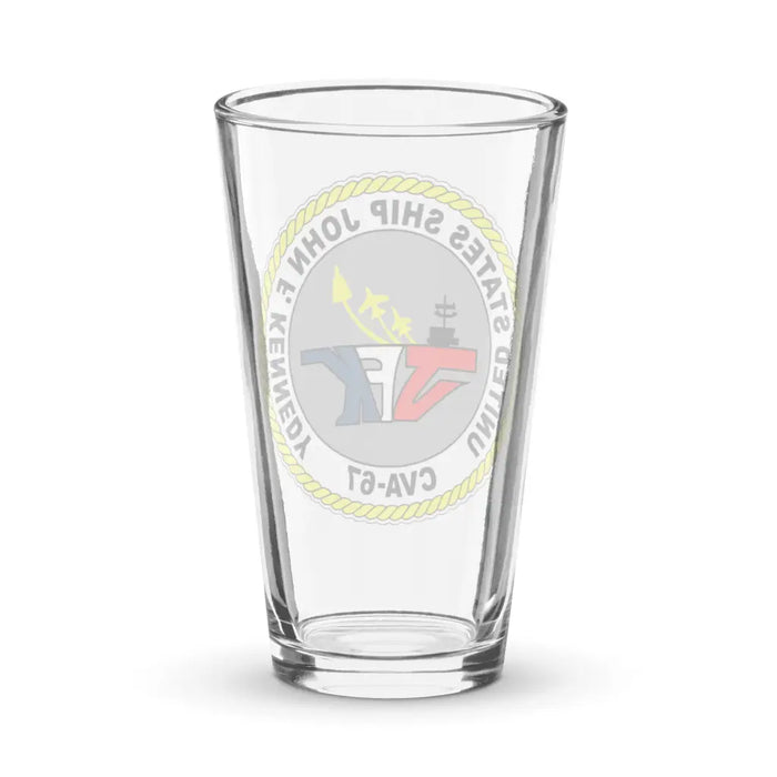 USS John F. Kennedy (CVA-67) Beer Pint Glass Tactically Acquired   