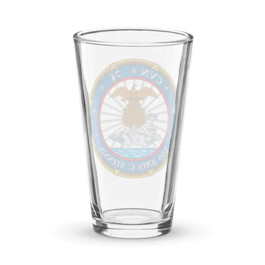 USS John C. Stennis (CVN-74) Beer Pint Glass Tactically Acquired   