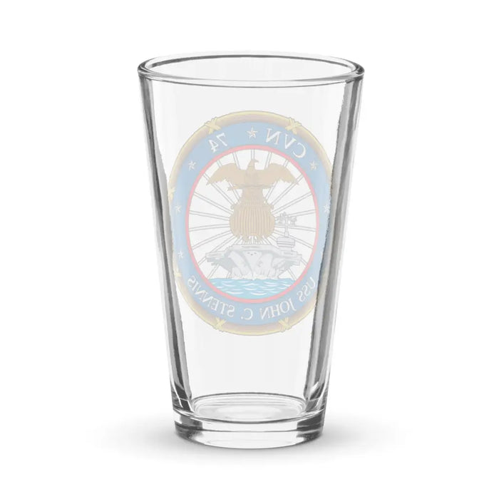 USS John C. Stennis (CVN-74) Beer Pint Glass Tactically Acquired   