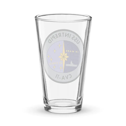 USS Intrepid (CVA-11) Beer Pint Glass Tactically Acquired   