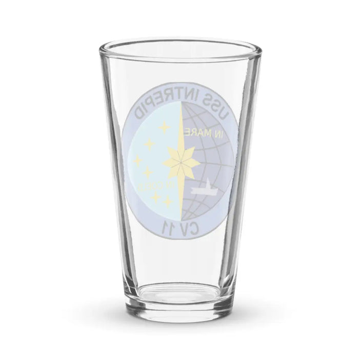 USS Intrepid (CV-11) Beer Pint Glass Tactically Acquired   