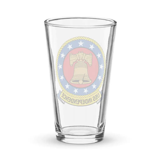 USS Independence (CV-62) Beer Pint Glass Tactically Acquired   