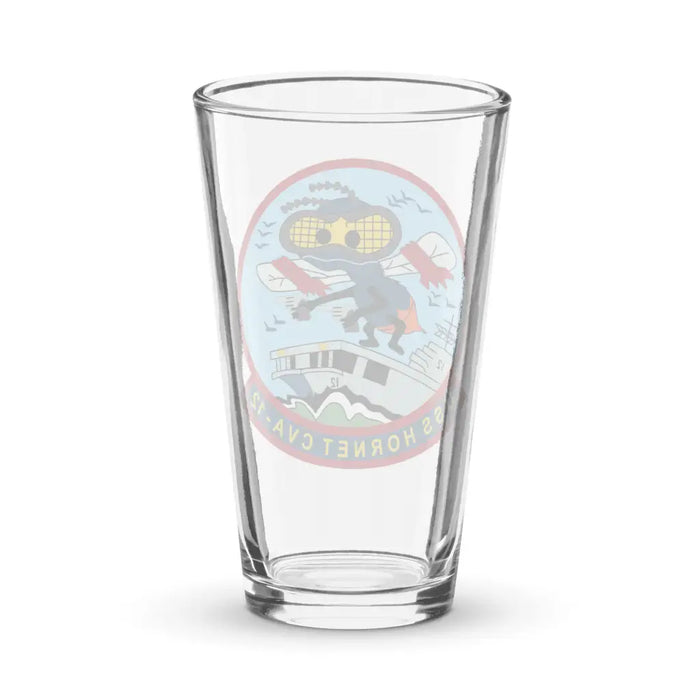 USS Hornet (CVA-12) Beer Pint Glass Tactically Acquired   