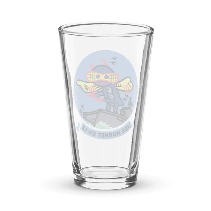 USS Hornet (CV-12) Beer Pint Glass Tactically Acquired   