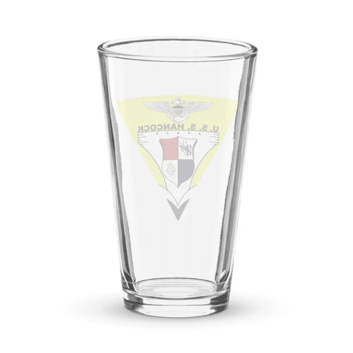 USS Hancock (CV-19) Beer Pint Glass Tactically Acquired   