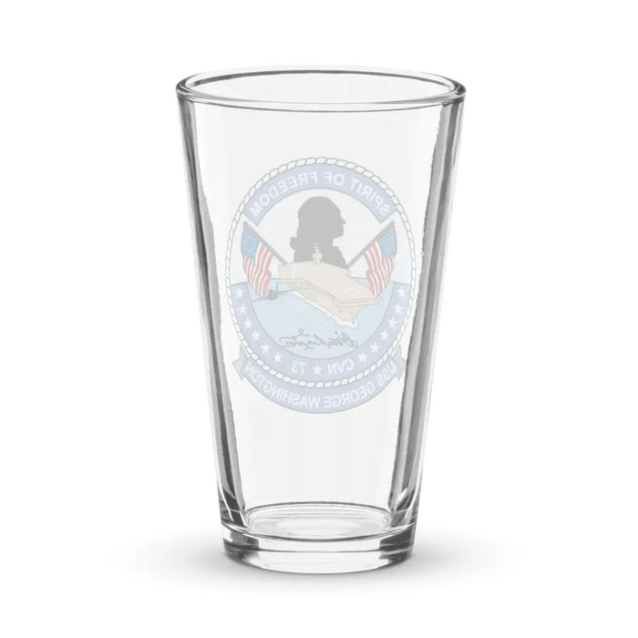 USS George Washington (CVN-73) Beer Pint Glass Tactically Acquired   