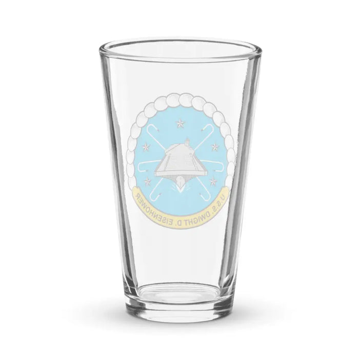 USS Dwight D. Eisenhower (CVN-69) Beer Pint Glass Tactically Acquired   