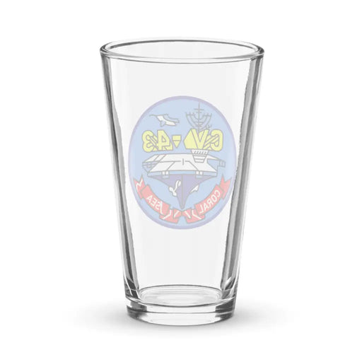 USS Coral Sea (CV-43) Beer Pint Glass Tactically Acquired   