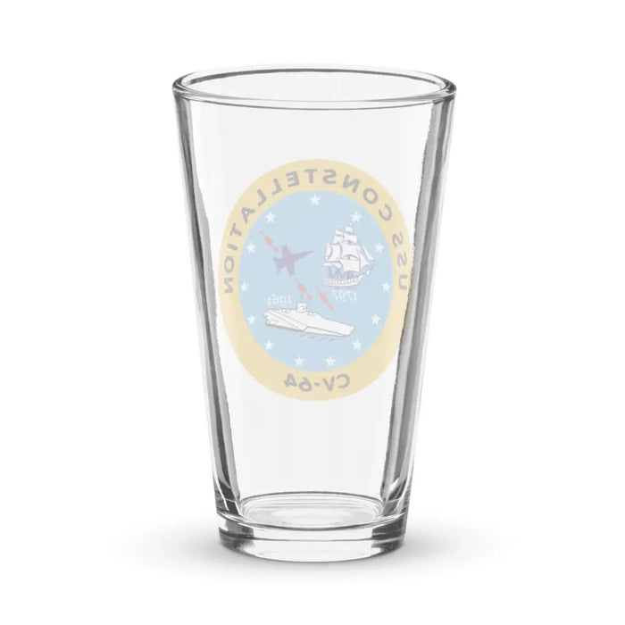 USS Constellation (CV-64) Beer Pint Glass Tactically Acquired   