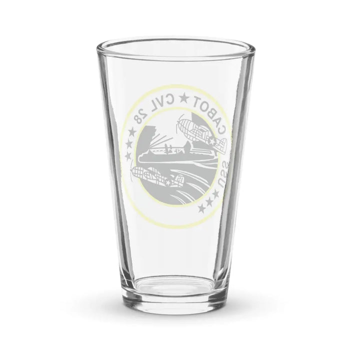 USS Cabot (CVL-28) Beer Pint Glass Tactically Acquired   