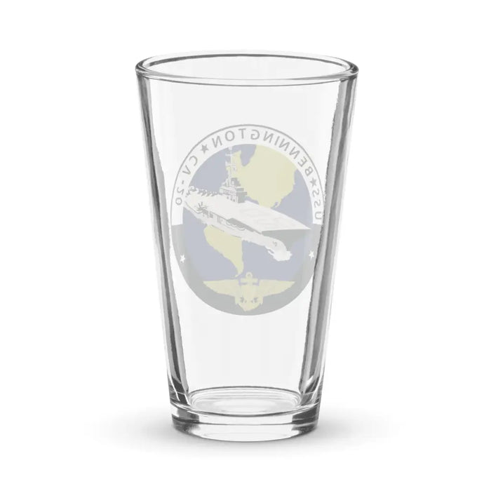 USS Bennington (CV-20) Beer Pint Glass Tactically Acquired   