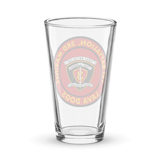 1/3 Marines 'Lava Dogs' Motto Beer Pint Glass Tactically Acquired   
