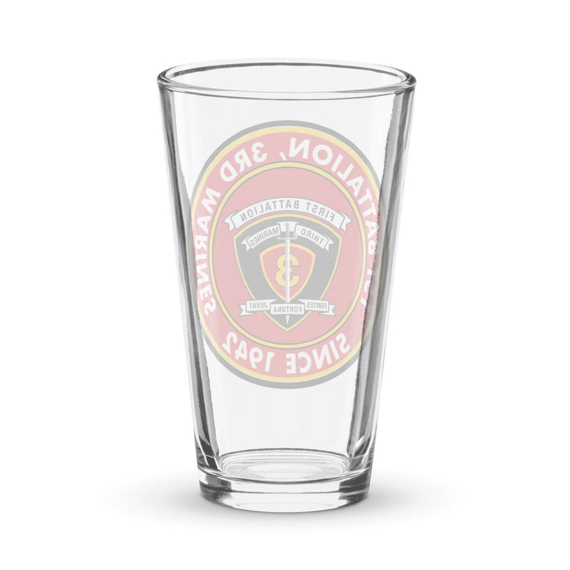 1st Bn 3rd Marines (1/3 Marines) Since 1942 Beer Pint Glass