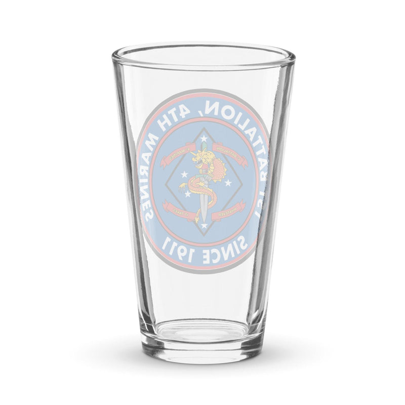1st Bn 4th Marines (1/4 Marines) Since 1911 Beer Pint Glass