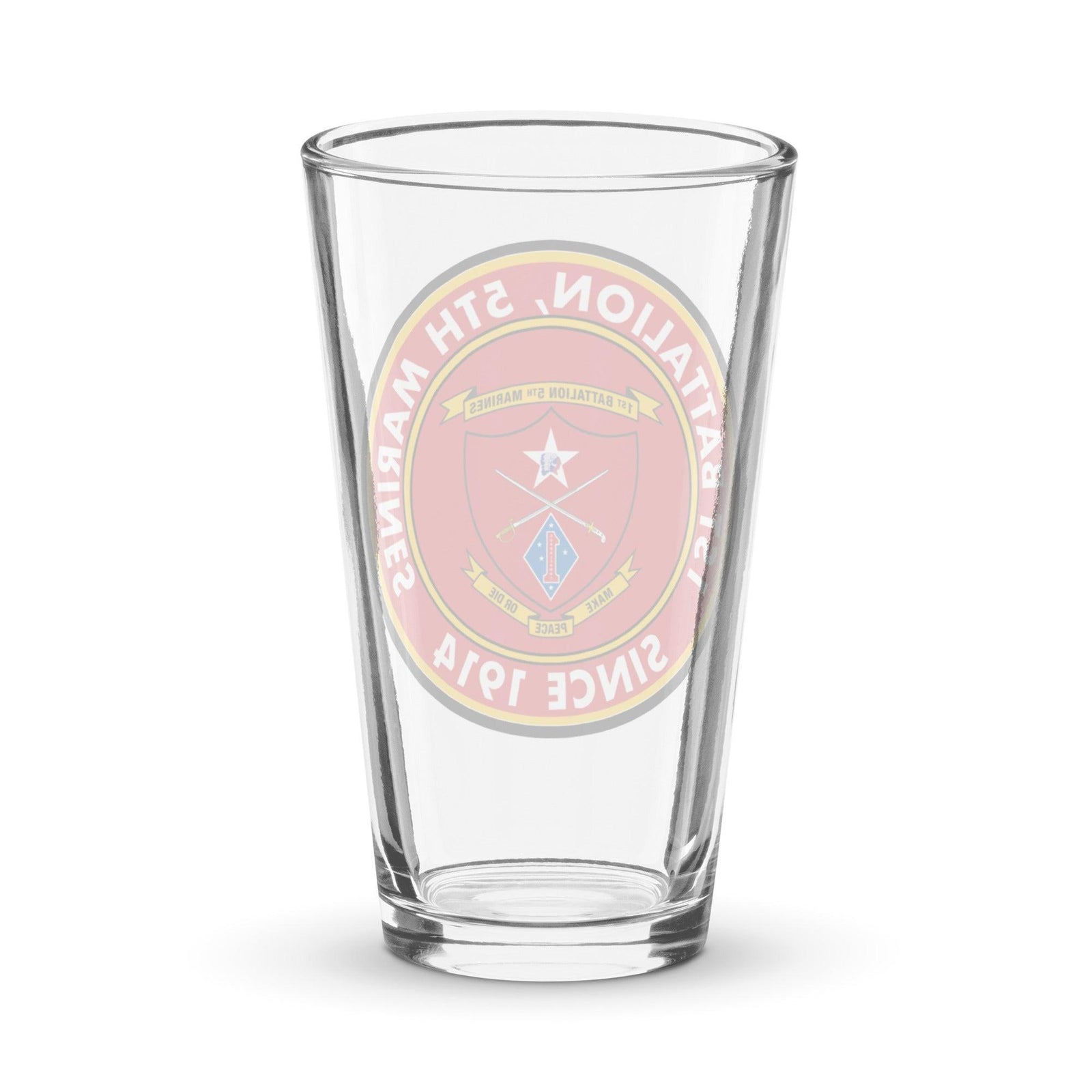 1st Bn 5th Marines (1/5 Marines) Since 1914 Beer Pint Glass Tactically Acquired   