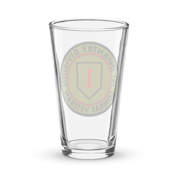 1st Infantry Division Combat Veteran Beer Pint Glass Tactically Acquired   