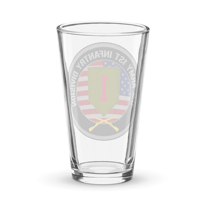 1st Infantry Division American Flag Beer Pint Glass