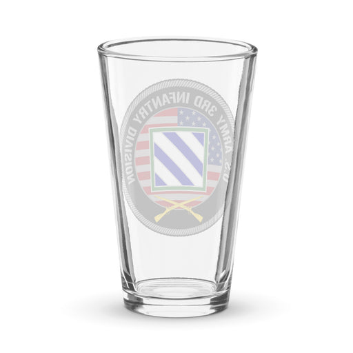 3rd Infantry Division American Flag Beer Pint Glass Tactically Acquired   