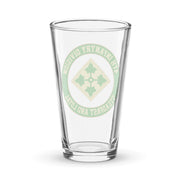 4th Infantry Division Steadfast & Loyal Beer Pint Glass Tactically Acquired   