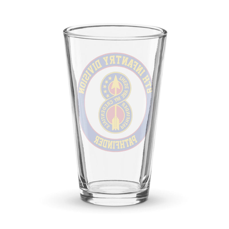 8th Infantry Division Pathfinder Beer Pint Glass