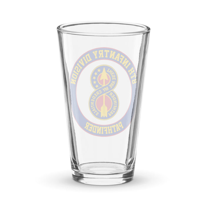 8th Infantry Division Pathfinder Beer Pint Glass Tactically Acquired   