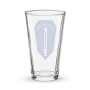 U.S. Infantry School Logo Emblem Beer Pint Glass Tactically Acquired   