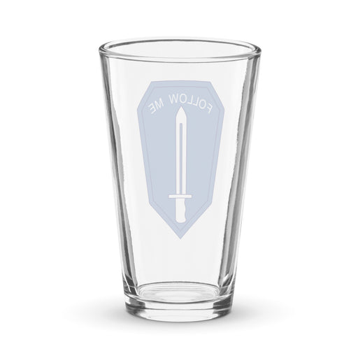 U.S. Infantry School Logo Emblem Beer Pint Glass Tactically Acquired   