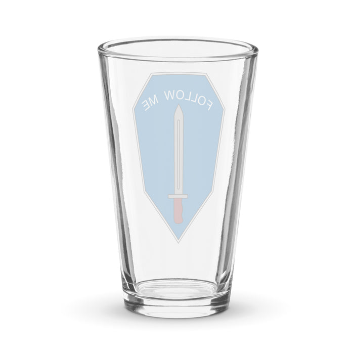 U.S. Infantry School Logo Beer Pint Glass Tactically Acquired   