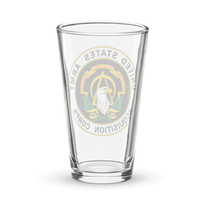 U.S. Army Acquisition Corps Beer Pint Glass Tactically Acquired   