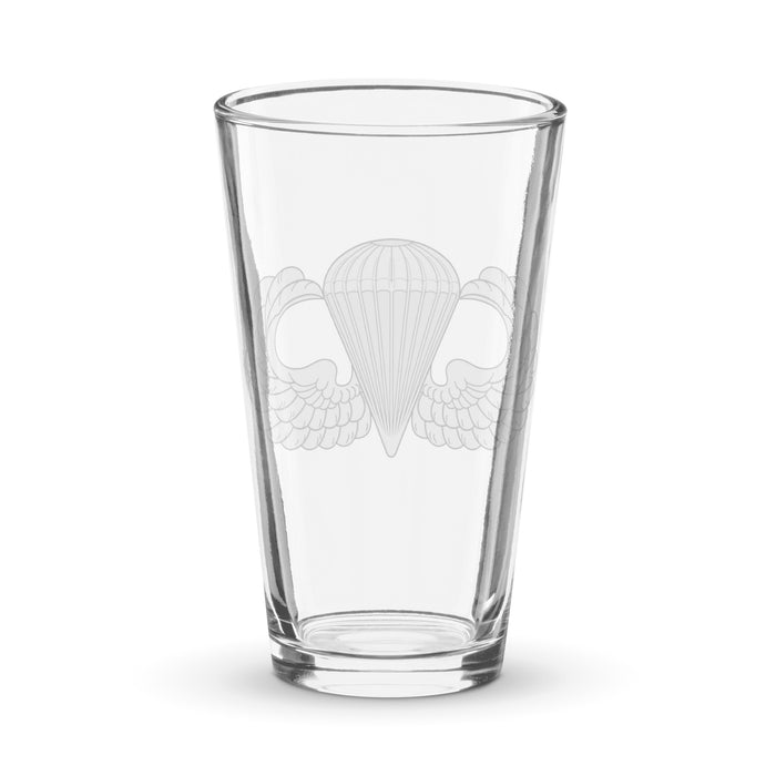 U.S. Army Parachutist Badge Beer Pint Glass Tactically Acquired   