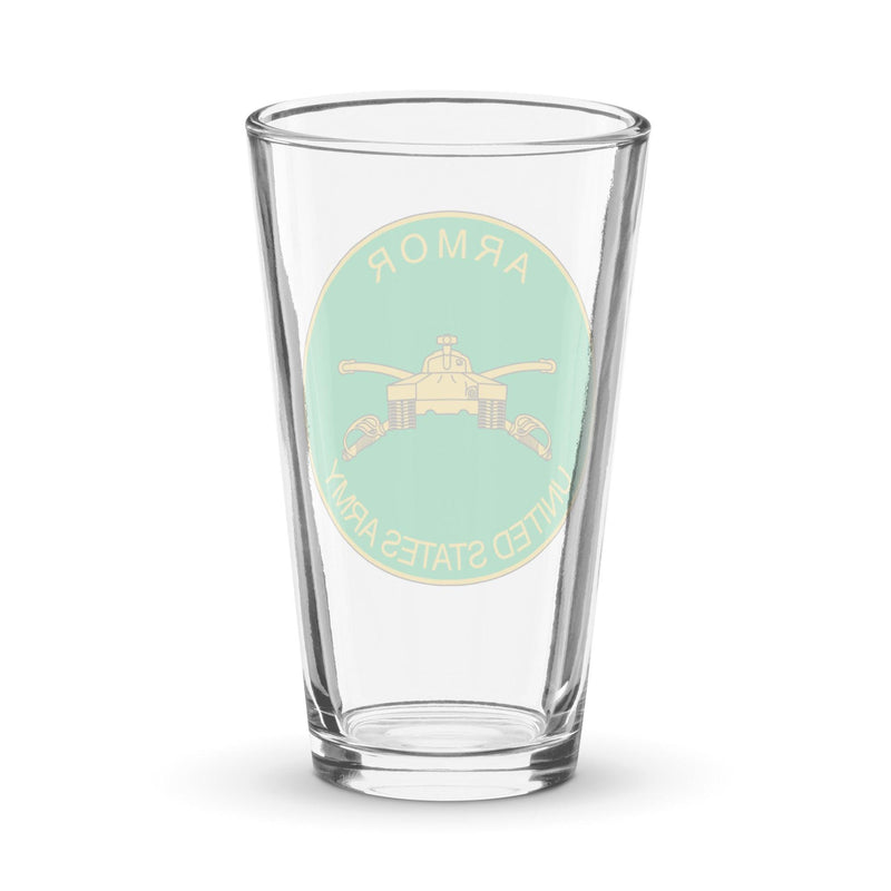 U.S. Army Armor Branch Plaque Beer Pint Glass