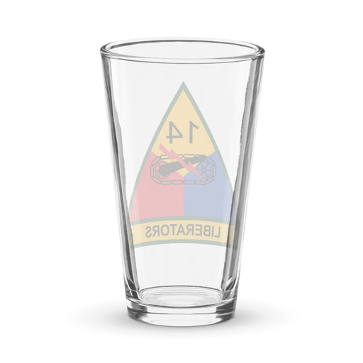 14th Armored Division Beer Pint Glass Tactically Acquired   