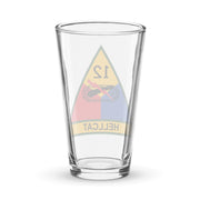 12th Armored Division Beer Pint Glass Tactically Acquired   